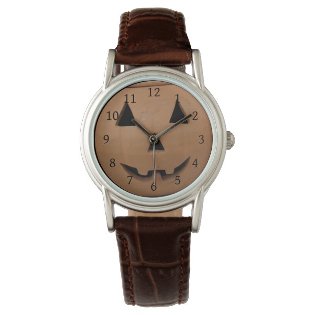 Lächeln Pumpkin Watch Armbanduhr (Vorderseite)