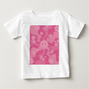 Lächeln - Rosa Baby T-shirt