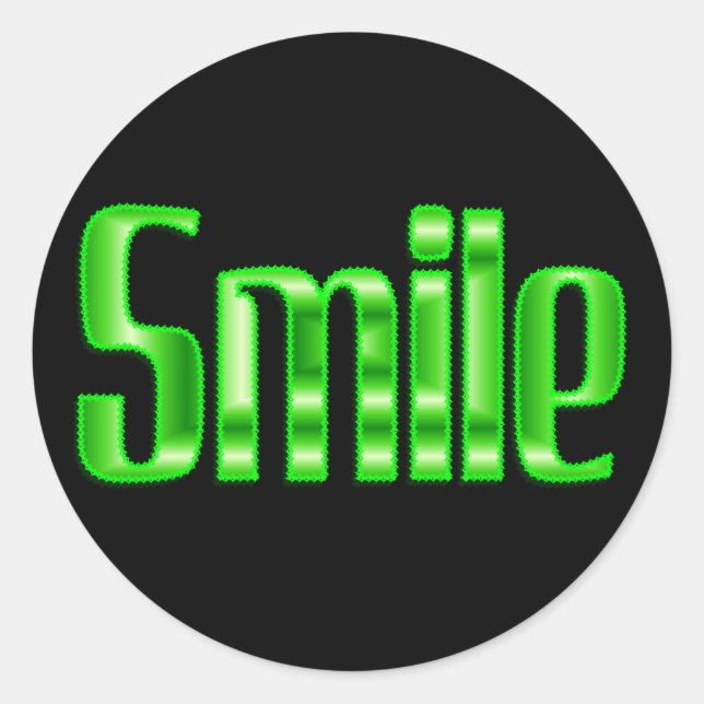 lächeln runder aufkleber (Vorderseite)