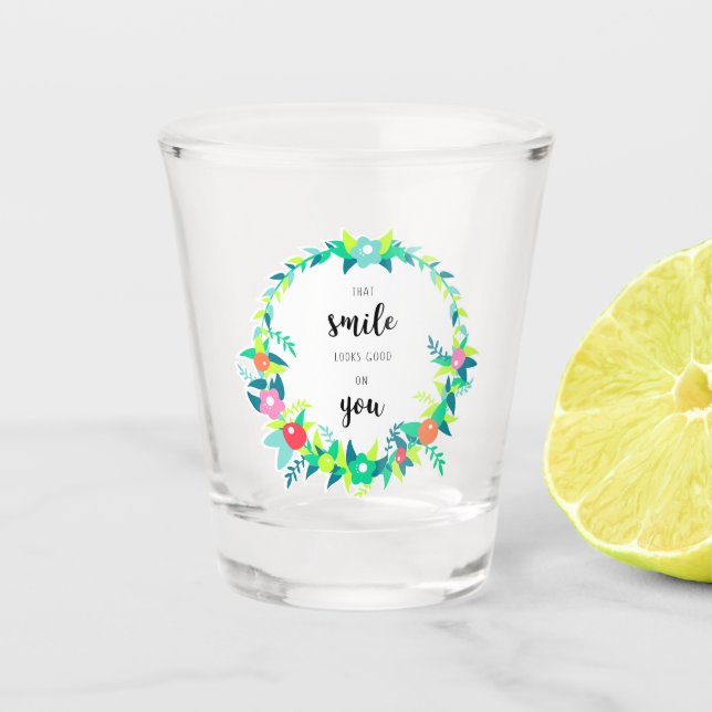 Lächeln Schnapsglas (Vorderseite)