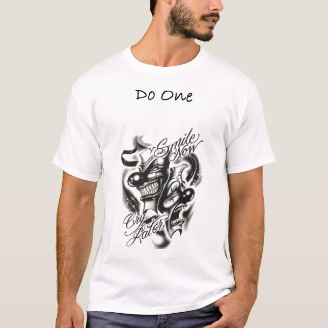 Lächeln schreit jetzt später T-Shirt (Vorderseite)