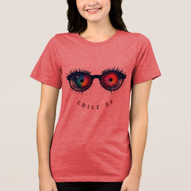 Lächeln Sie das Augenglas Tri-Blend Shirt (Vorderseite)