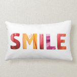 Lächeln Sie einfach glücklich Zitat 04 Lendenkissen<br><div class="desc">Just Smile,  Be Happy und Behalt Calm :) - Original-Illustration von SilviaNeto</div>