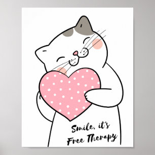 Lächeln Sie, es ist Freie Therapie Poster