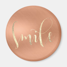 Lächeln Sie Motivierend Rose-Champaions für Kupfer Magnet