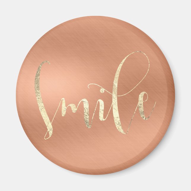 Lächeln Sie Motivierend Rose-Champaions für Kupfer Magnet (Vorne)