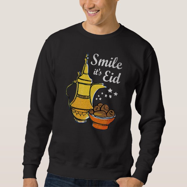 Lächeln Sie sein Eid Eid Mubarak Sweatshirt (Vorderseite)