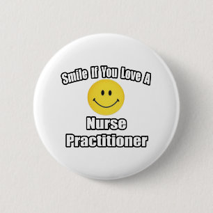 Lächeln Sie, wenn Sie ein Krankenpfleger-Liebe Button