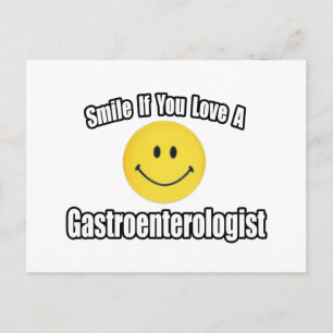 Lächeln Sie, wenn Sie eine Gastroenterologin Liebe Postkarte