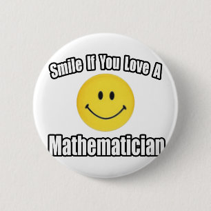 Lächeln Sie, wenn Sie einen Mathematiker Liebe Button