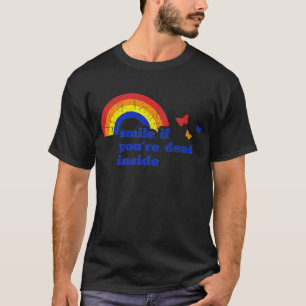 Lächeln Sie, wenn Sie tot sind Inside Rainbow Vint T-Shirt