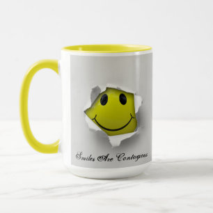 Lächeln sind ansteckende Kaffee-Tasse Tasse