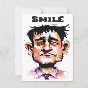Lächeln, sonniges Gesicht, Menschenportrait, Carto Postkarte