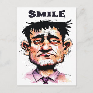 Lächeln, sonniges Gesicht, Menschenportrait, Carto Postkarte