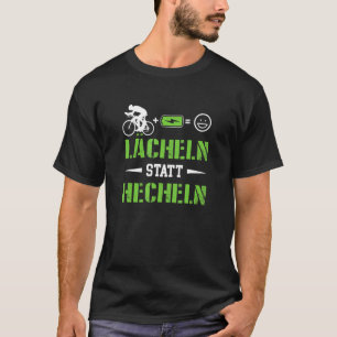 Lächeln statt Elektro-Bike-Fahrrad-Rad-Fahrrad T-Shirt