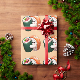 Lächeln Sushi Hug Kunst für Liebhaber von Lebensmi Geschenkpapier