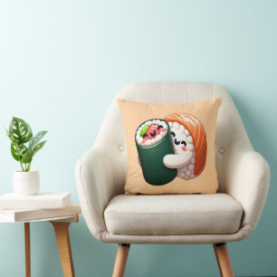 Lächeln Sushi Hug Kunst für Liebhaber von Lebensmi Kissen
