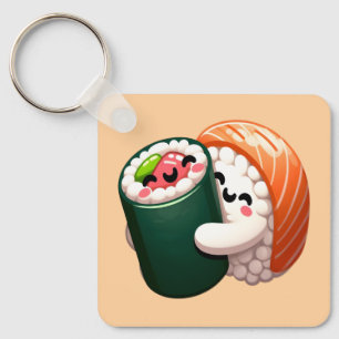 Lächeln Sushi Hug Kunst für Liebhaber von Lebensmi Schlüsselanhänger