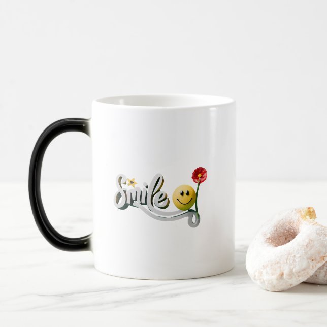Lächeln, Tasse (Mit Donut)