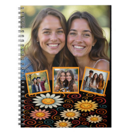 Lächeln von Daisies & Wirbel Custom Foto Notebook Notizblock