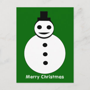 Lächeln Weihnachten Snowman Postkarte