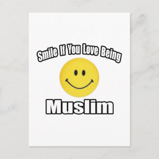 Lächeln, wenn du Liebe muslimisch bist Postkarte