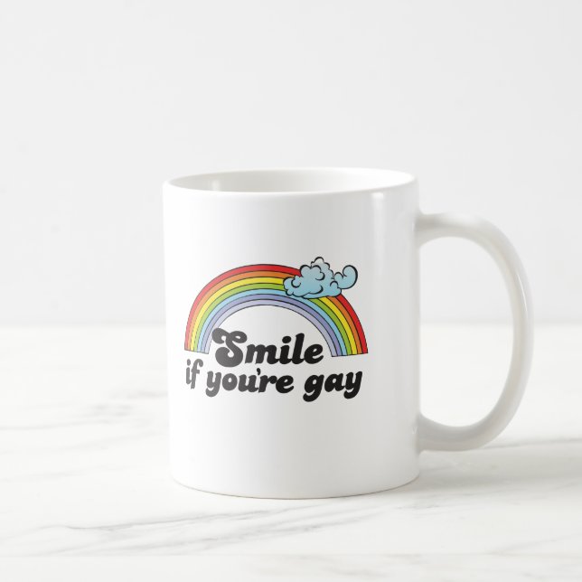 LÄCHELN, WENN SIE HOMOSEXUELL sind Kaffeetasse (Rechts)