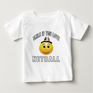 Lächeln wenn Sie Liebe Netball. Baby T-shirt