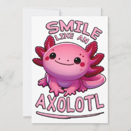 Lächeln wie ein Axolotl Feiertagskarte