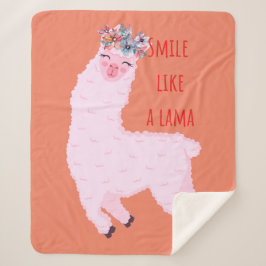 Lächeln wie ein Lama Sherpadecke