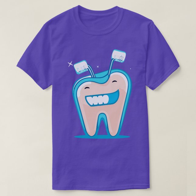 Lächeln zu Vector Icon der sauberen Zähne T-Shirt (Design vorne)