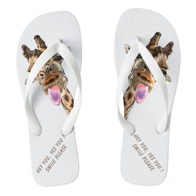 Lächeln zum Lächeln des gespenstischen Tongue Out  Flip Flops (Fußbett)
