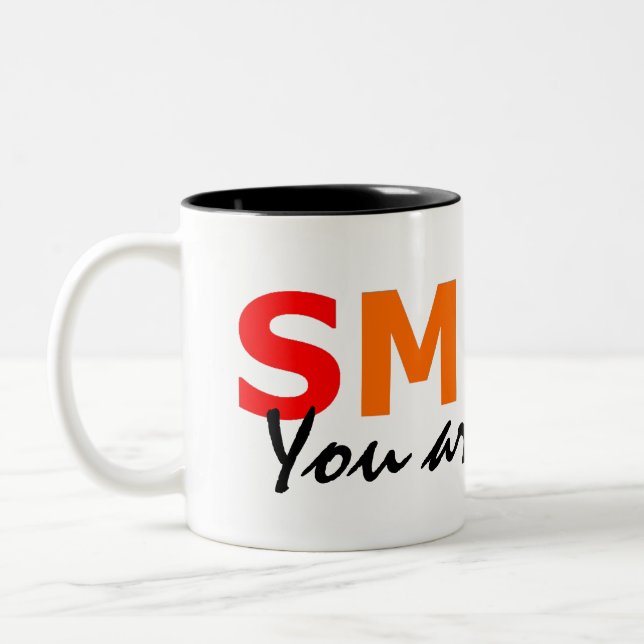 LÄCHELN ZWEIFARBIGE TASSE (Links)