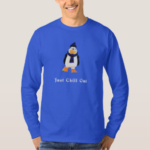 Lächelnd 3D Pinguin Charakter Winter Schneekill Ou T-Shirt