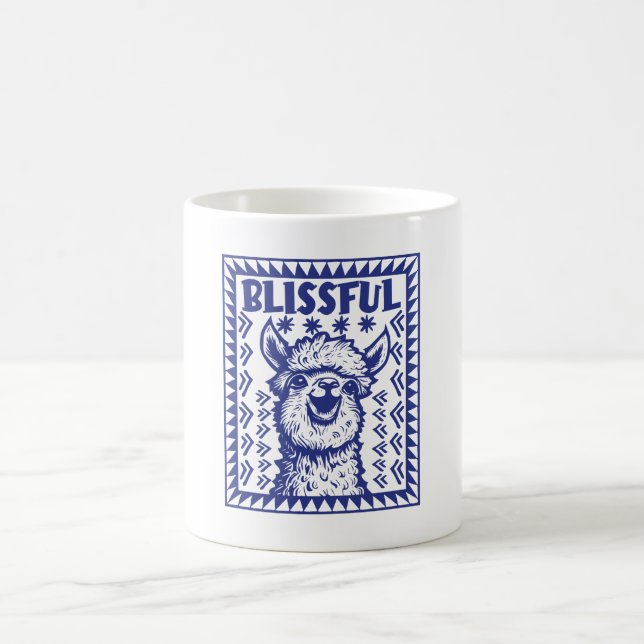 Lächelnd Alpaca - Gutes Grauen Kaffeetasse (Mittel)