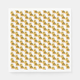 Lächelnd Biene Baby Dusche Papier Napkin Serviette