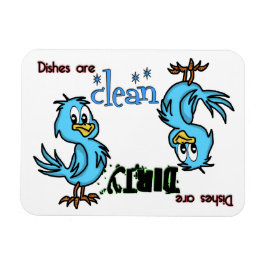 Lächelnd Blue Bird Rectangle Geschirrspüler Magnet