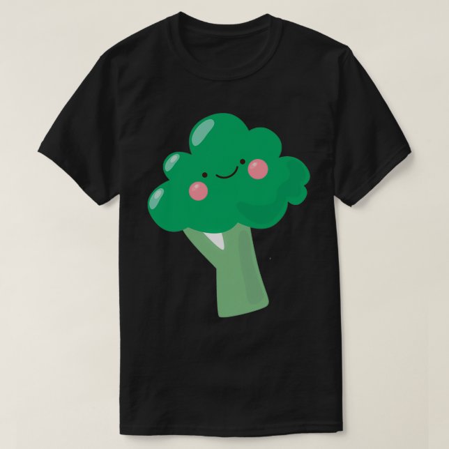 Lächelnd Broccoli Sticker T-Shirt (Design vorne)