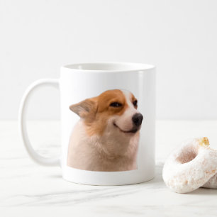 Lächelnd Corgi Meme Tasse doppelseitig