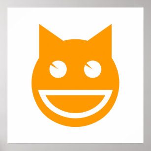 Lächelnd Emoji Cat Poster