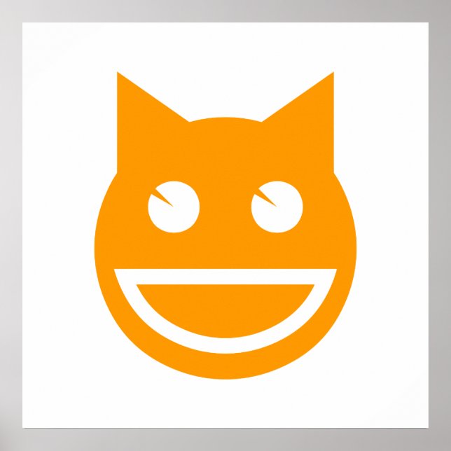 Lächelnd Emoji Cat Poster (Vorne)