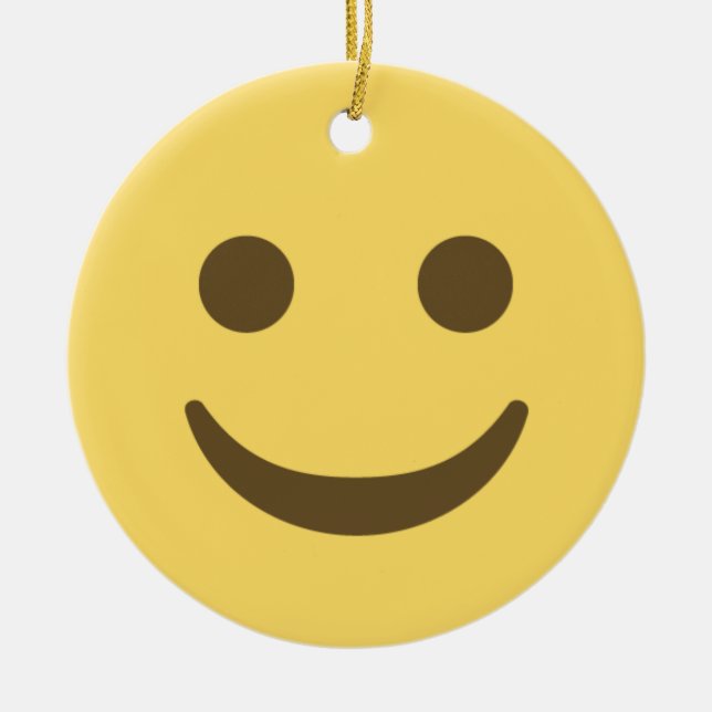 Lächelnd Emoji Keramik Ornament (Vorne)