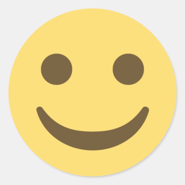 Lächelnd Emoji Runder Aufkleber (Vorderseite)
