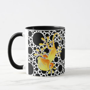 Lächelnd Gecko - schwarze Punkte Tasse