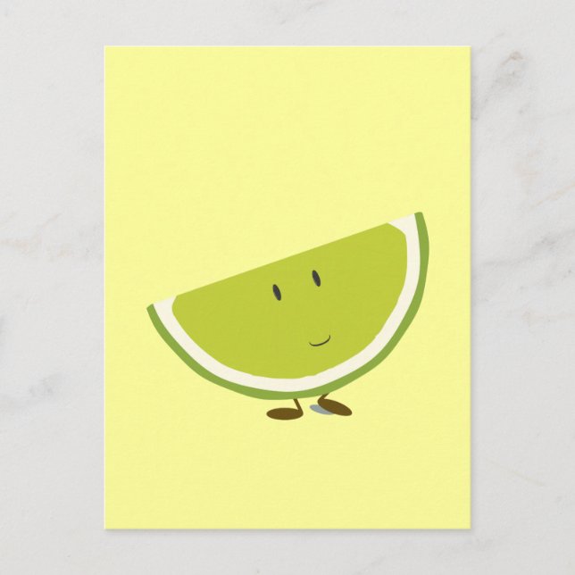 Lächelnd geschnittener Limoner Charakter Postkarte (Vorderseite)