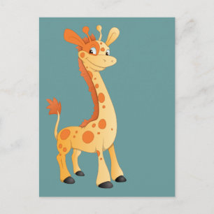 Lächelnd Giraffe Postkarte
