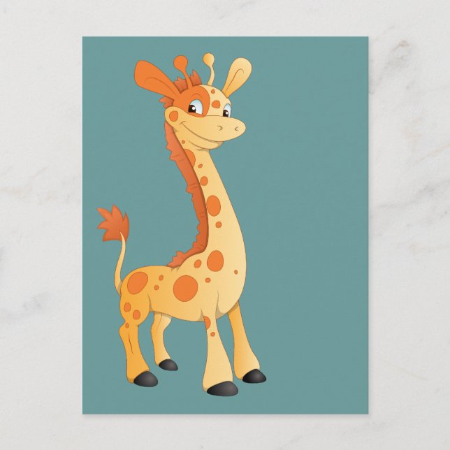 Lächelnd Giraffe Postkarte (Vorderseite)