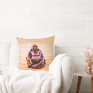 Lächelnd glücklicher Buddha Kissen