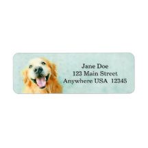 Lächelnd Goldener Retriever in Wasserfarbe