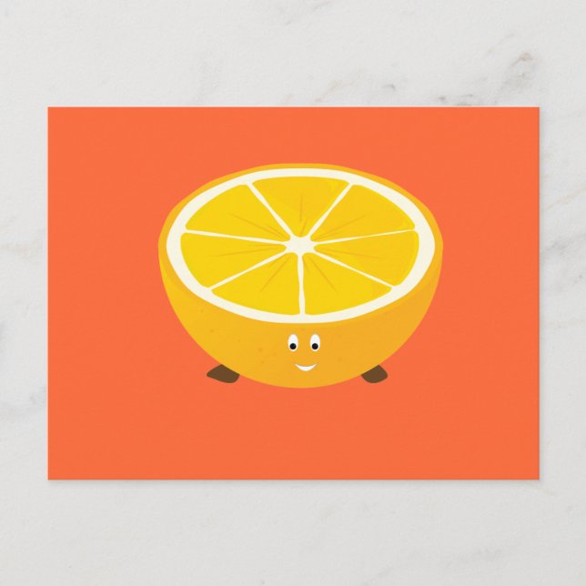 Lächelnd halborange postkarte (Vorderseite)